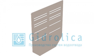 Торцевая заглушка универсальная для лотка водоотводного бетонного DN100, стальная оцинкованная