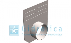 Заглушка торцевая стальная Gidrolica Bgz-S DN150 (Со-150мм)с водосливом ЗТв15 - 20,6. 30. 0,125