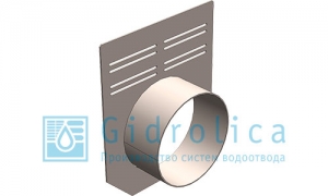 Заглушка торцевая стальная Gidrolica Bgf-Z/Bgu-Z DN100 (Со-100мм) с водосливом ЗТв 10 - 15,6. 25. 0,125