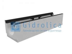 Лоток водоотводный бетонный Gidrolica Bgz-S DN150 коробчатый (Со-150мм) с чугунной насадкой Кu 100.24,8 (15).21,5(15)-Bgz-S № -5-0 класс F900