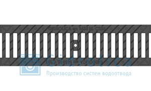 Решётка чугунная щелевая dn100 для лотков водоприёмная Gidrolica®Standart
